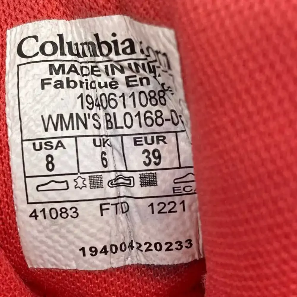Columbia Gray/Coral Winter Boots | Women’s US 8, Textile Nylon